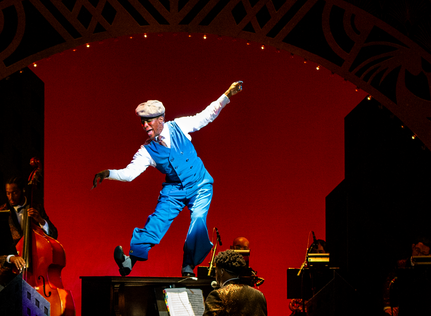 Performer mid-movement in Ain't Misbehavin'